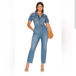 Good American Blue Denim Jumpsuit